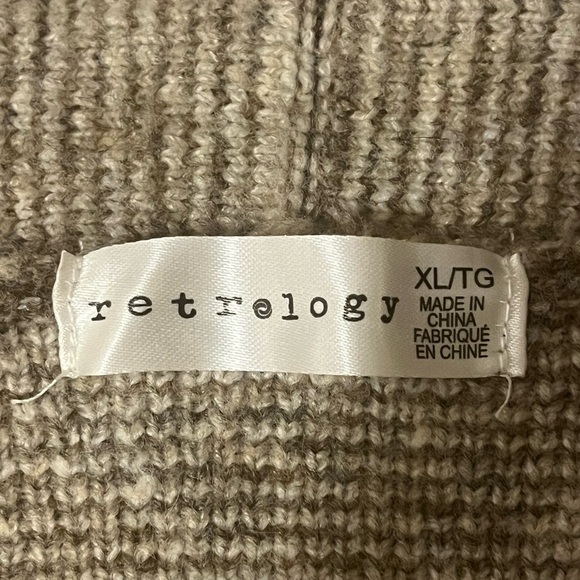 Anthropologie Retrelogy Cozy Gray, Tan and Cream Long Cardigan, size XL - Picture 4 of 7